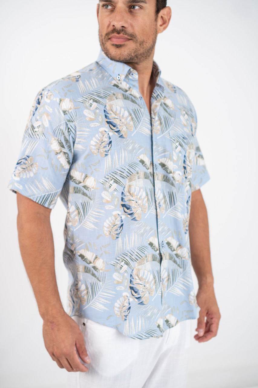 Komodo Sky Blue | Men's Hawaiian Shirt | Hawaiianize Resortwear